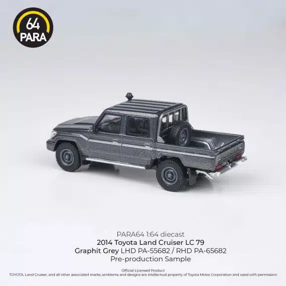 PARA64 1:64 2014 Toyota Land Cruiser LC 79 Graphite Grey