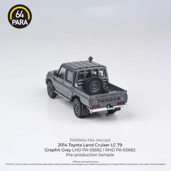 PARA64 1:64 2014 Toyota Land Cruiser LC 79 Graphite Grey