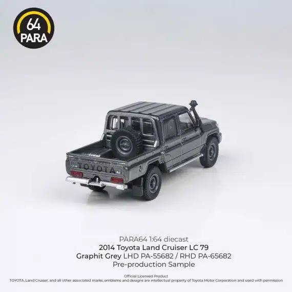 PARA64 1:64 2014 Toyota Land Cruiser LC 79 Graphite Grey