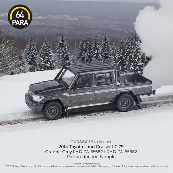 PARA64 1:64 2014 Toyota Land Cruiser LC 79 Graphite Grey