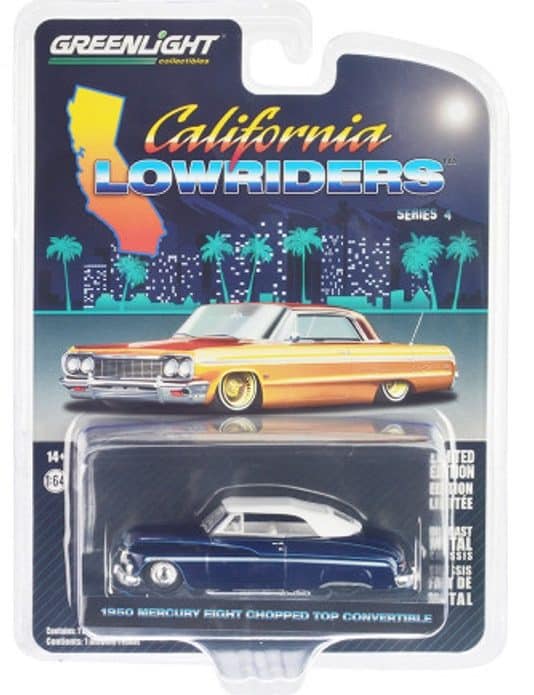 Greenlight 1/64 California Lowriders Series 4 - 1950 Mercury Eight Chopped Top Convertible 63050-B
