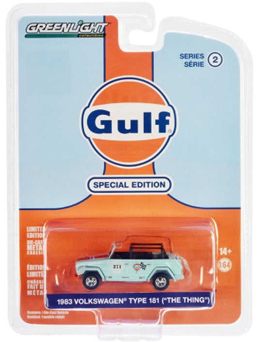 Greenlight 1/64 Gulf Special Edition Series 2 - 1983 Volkswagen Type 181 (The Thing) 41145-D
