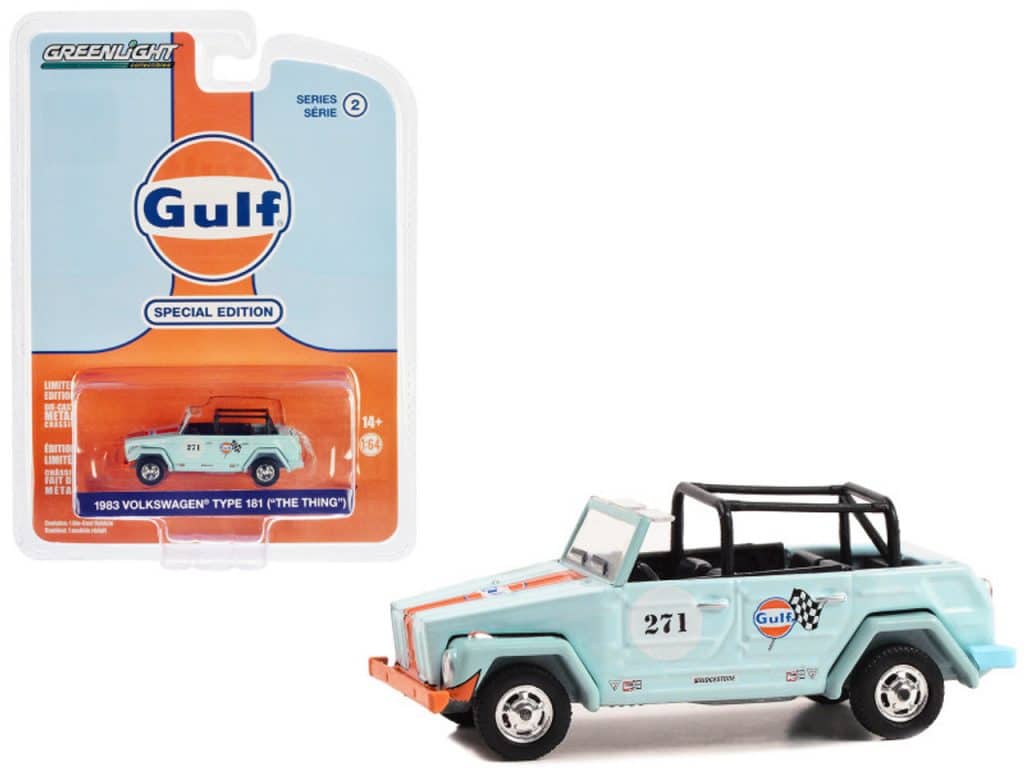 Greenlight 1/64 Gulf Special Edition Series 2 - 1983 Volkswagen Type 181 (The Thing) 41145-D