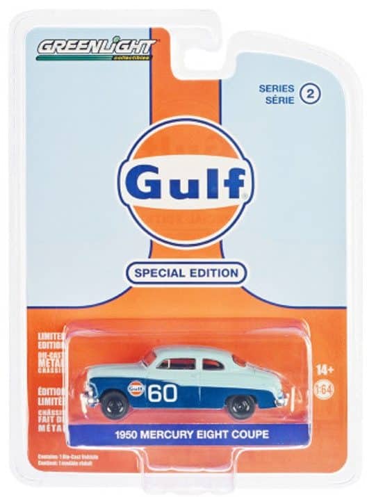 Greenlight 1/64 Gulf Special Edition Series 2 - 1950 Mercury Eight Coupe 41145-B
