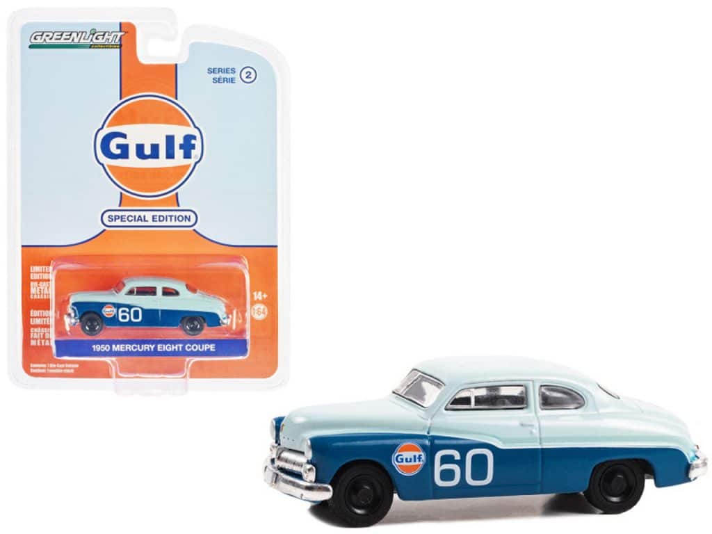 Greenlight 1/64 Gulf Special Edition Series 2 - 1950 Mercury Eight Coupe 41145-B