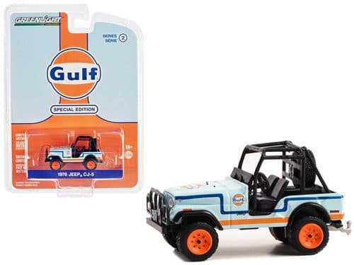 Greenlight 1/64 Gulf Special Edition Series 2 - 1976 Jeep CJ-5 41145-C