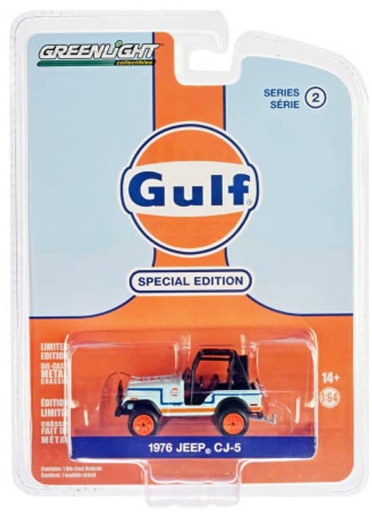 Greenlight 1/64 Gulf Special Edition Series 2 - 1976 Jeep CJ-5 41145-C