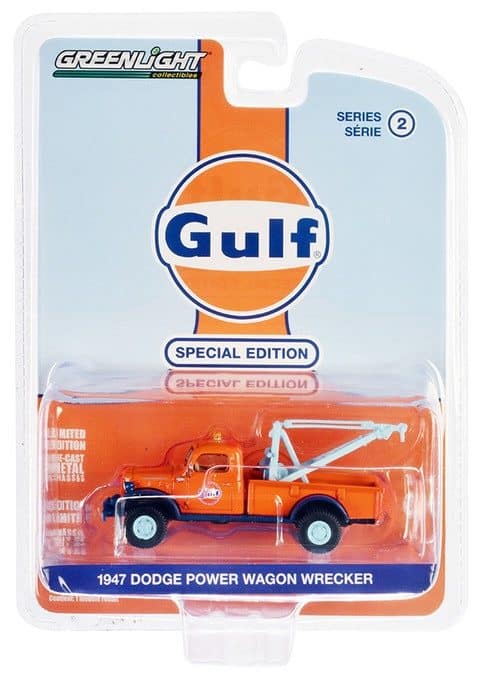Greenlight 1/64 Gulf Special Edition Series 2 - 1947 Dodge Power Wagon Wrecker 41145-A