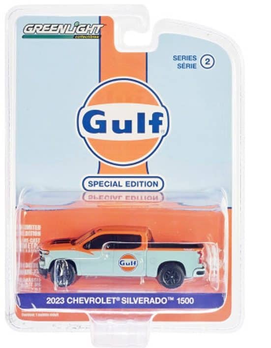 Greenlight 1/64 Gulf Special Edition Series 2 - 2023 Chevrolet Silverado 1500 41145-F