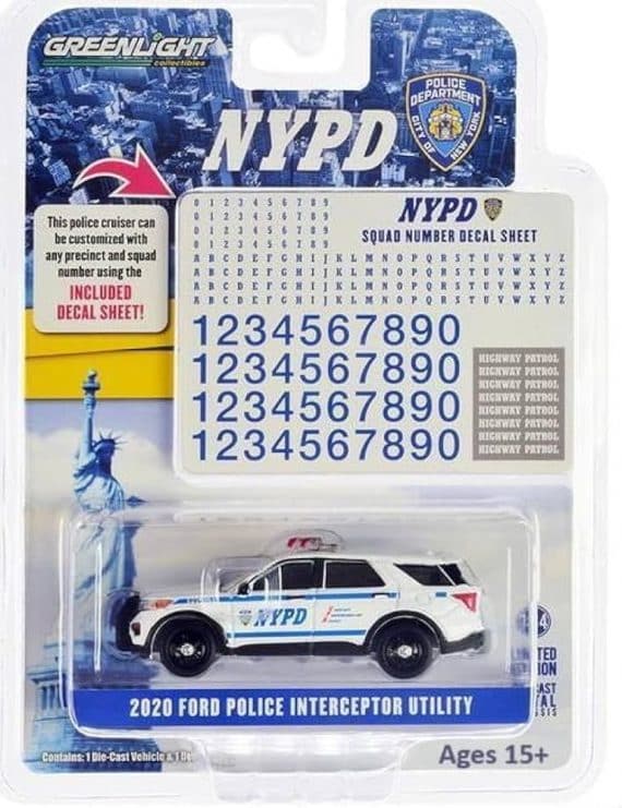 Greenlight 1/64 NYPD 2020 Ford Police Interceptor Utility 42776