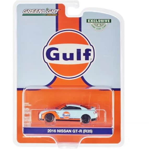 Greenlight 1/64 Exclusive Gulf 2016 Nissan GT-R (R35) 30477