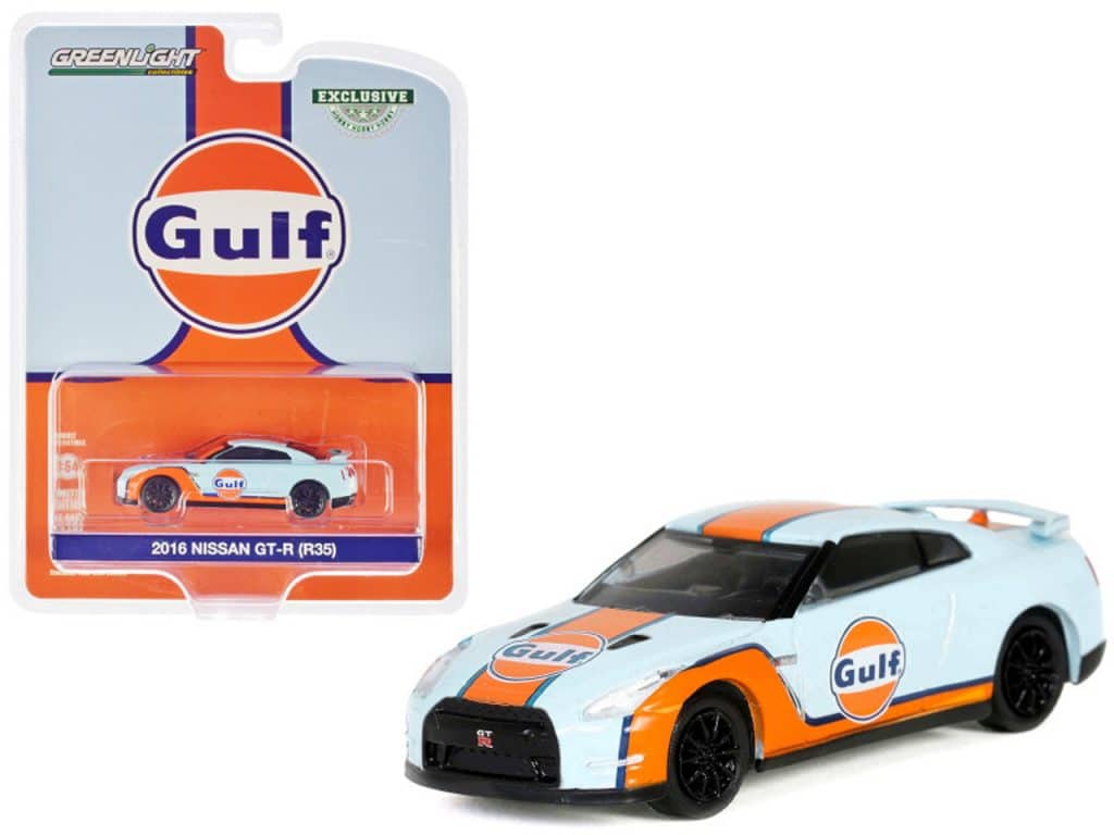 Greenlight 1/64 Exclusive Gulf 2016 Nissan GT-R (R35) 30477