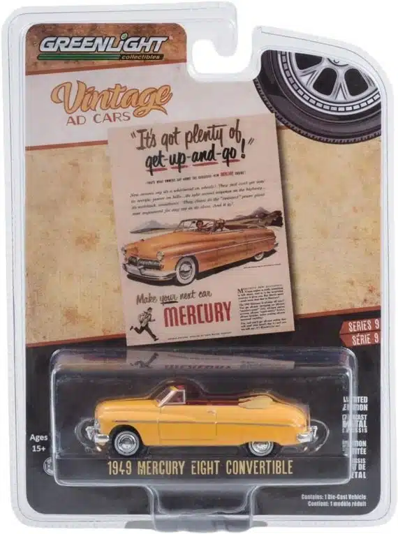 Greenlight 1/64 Vintage AD Cars Series 9 - 1949 Mercury Eight Convertible 39130-B