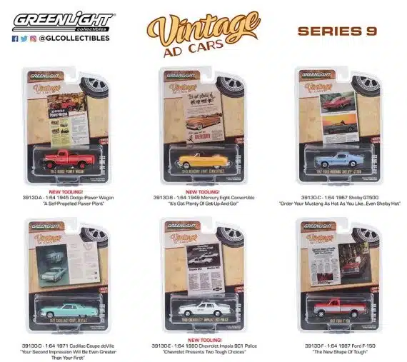 Greenlight 1/64 Vintage AD Cars Series 9 - 1967 Ford Mustang Shelby GT500 39130-C