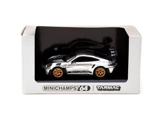 MINICHAMPS 1/64 COLLAB64 Tarmac Works Porsche 911 (992) GT3 RS GT Silver Metallic T64MC-005-SL