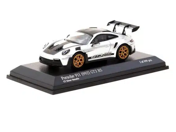 MINICHAMPS 1/64 COLLAB64 Tarmac Works Porsche 911 (992) GT3 RS GT Silver Metallic T64MC-005-SL