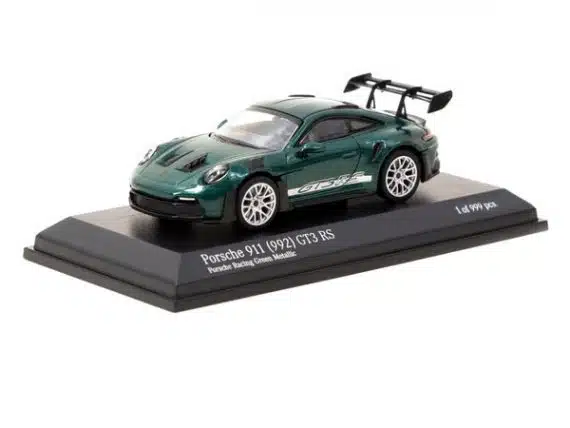 MINICHAMPS 1/64 COLLAB64 Tarmac Works Porsche 911 (992) GT3 RS Porsche Racing Green Metallic T64MC-005-GR