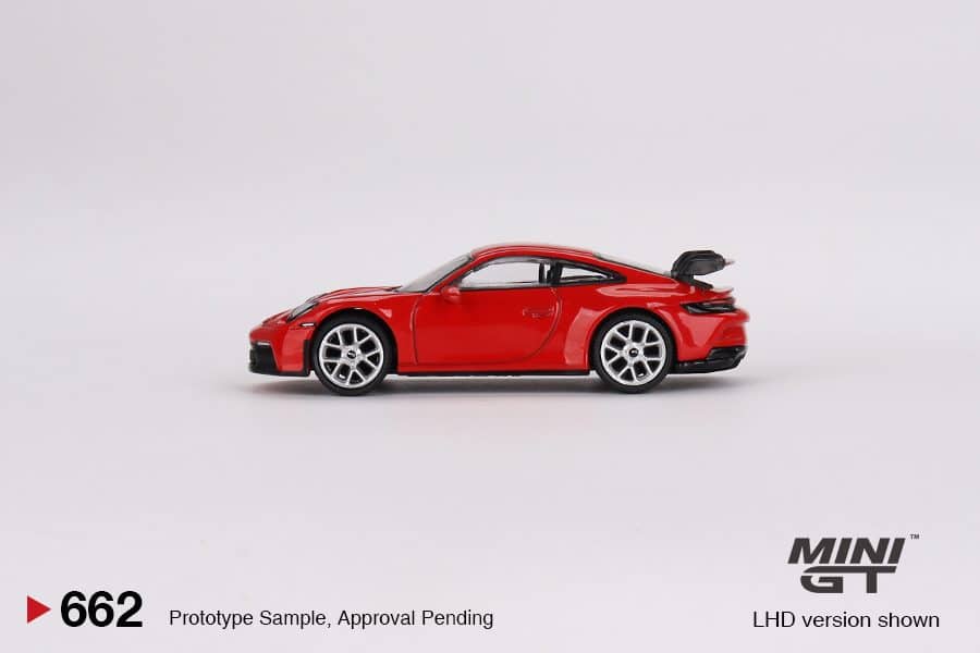 MINI GT No.662 Porsche 911 (992) GT3 Guards Red MGT00662