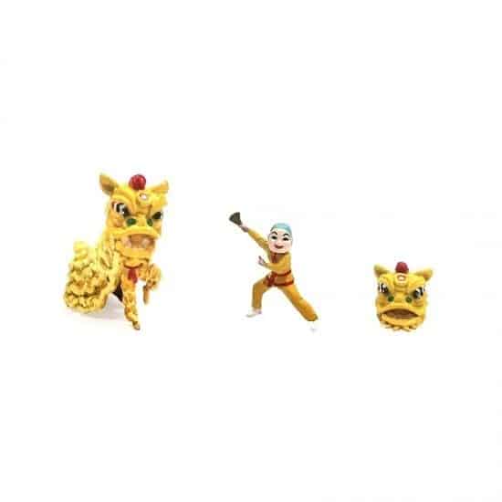 American Diorama 1/64 Figures Lion Dance 2 diecast metal limited edition AD-2404