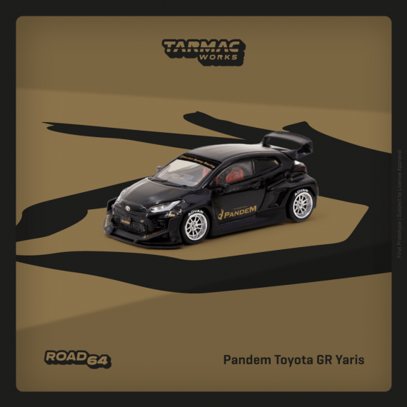 Tarmac Works 1/64 ROAD64 Pandem Toyota GR Yaris Black T64R-080-BK