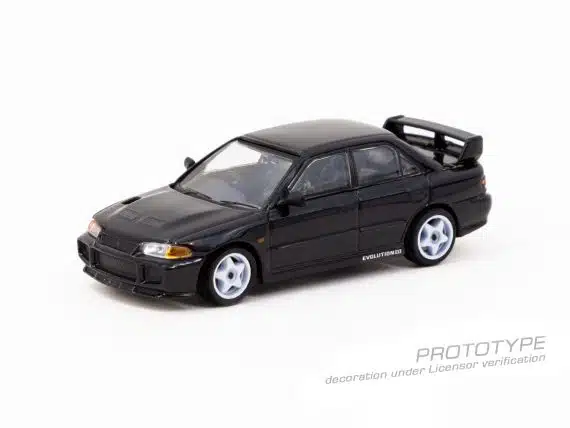 Tarmac Works 1/64 GLOBAL64 Mitsubishi Lancer GSR Evolution III Black T64G-050-BK