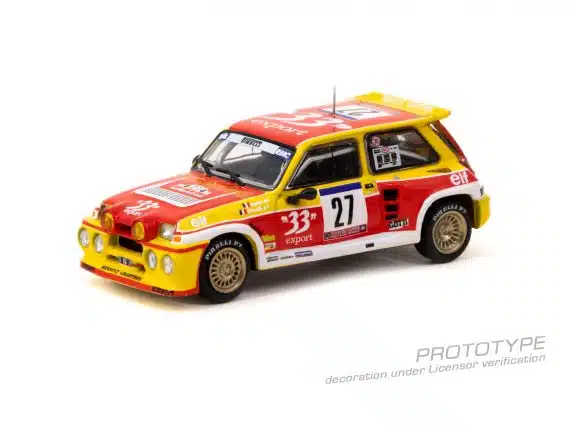 Tarmac Works 1/64 HOBBY64 Renault 5 MAXI Turbo Tour de Corse - Rallye de France 1985 Didier Auriol / Bernard Occelli T64-TL061-85TDC27