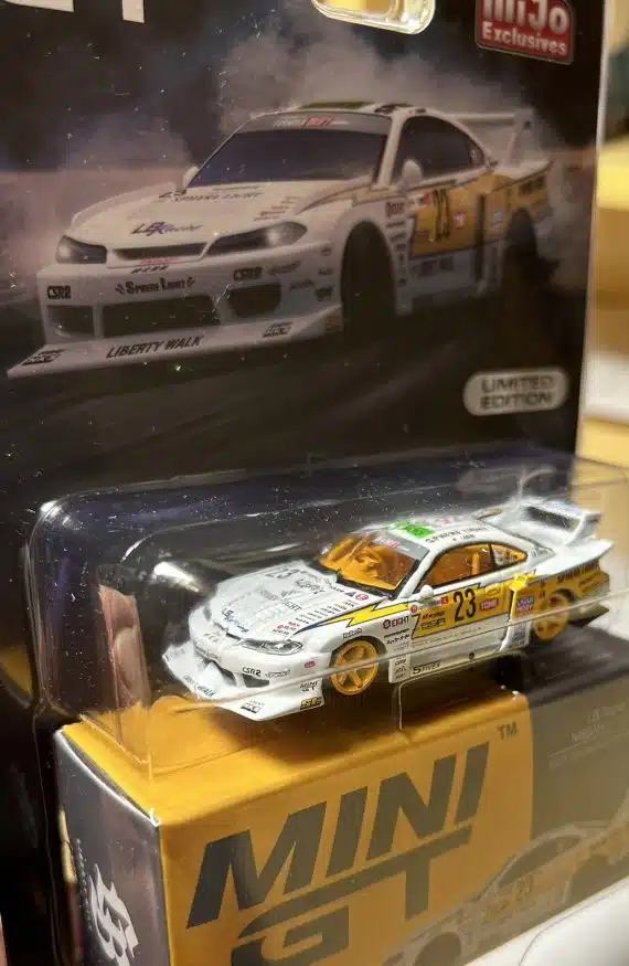 MINI GT No.618 miJo Exclusives Chase Car Nissan LB-Super Silhouette S15 SILVIA #23 2022 Goodwood Festival of Speed USA Blister Packaging MGT00618-MJC Diecast model cars