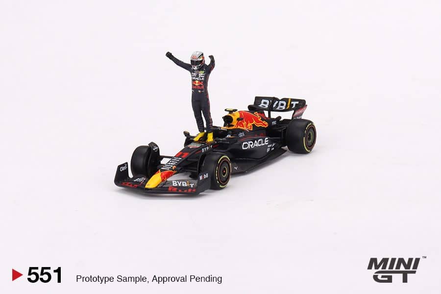 MINI GT No.551 Oracle Red Bull Racing RB18 #11 Sergio Pérez 2022 Monaco Grix Winner MGT00551