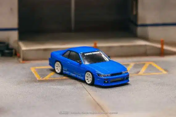 Tarmac Works 1/64 GLOBAL64 VERTEX Nissan Silvia S13 Blue Metallic TOYO TIRES T64G-025-BL