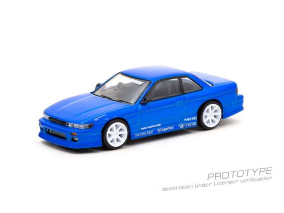 Tarmac Works 1/64 GLOBAL64 VERTEX Nissan Silvia S13 Blue Metallic TOYO TIRES T64G-025-BL