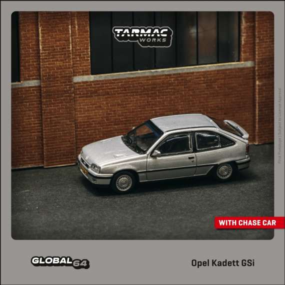 Tarmac Works 1/64 GLOBAL64 Opel Kadett GSi Silver T64G-065-SL
