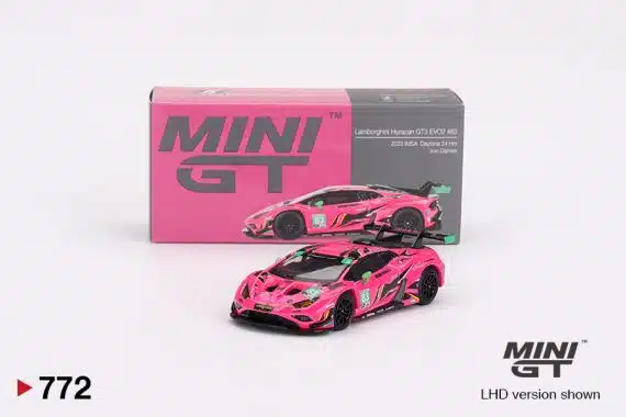 MINI GT No.772 Lamborghini Huracán GT3 EVO2 #83 Iron Dames  IMSA 2023  Daytona 24 Hrs MGT00772