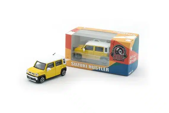 BM Creations 1:64 BMC Suzuki Hustler 2019 Active Yellow/White Top 64B0389