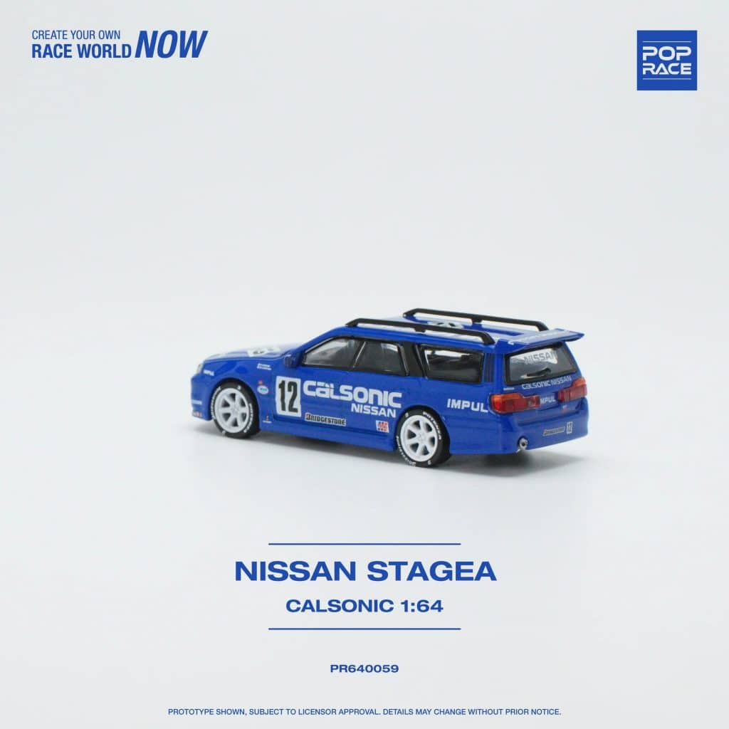 POP RACE 1:64 Nissan Stagea - Calsonic PR640059