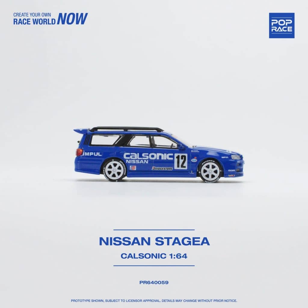 POP RACE 1:64 Nissan Stagea - Calsonic PR640059