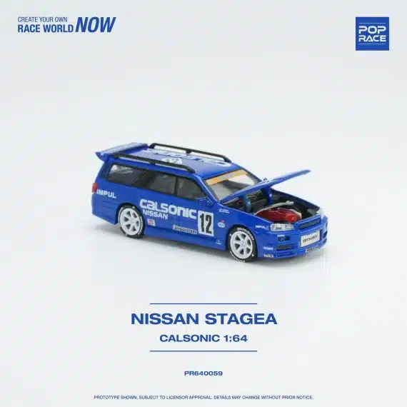 POP RACE 1:64 Nissan Stagea - Calsonic PR640059