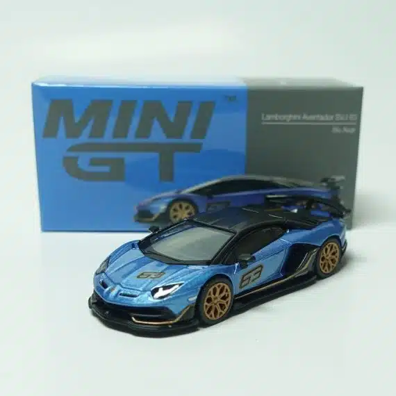 MINI GT No.784 Lamborghini Aventador SVJ 63 Blu Aegir MGT00784