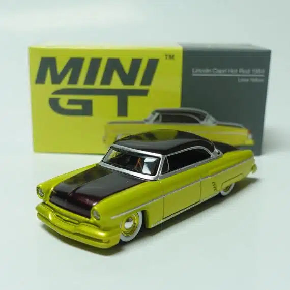 MINI GT No.794 Lincoln Capri Hot Rod 1954 Lime Yellow MGT00794