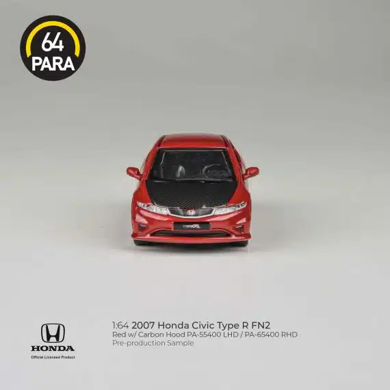 PARA64 1:64 2007 Honda Civic Type R FN2 Red/carbon hood PA-65400