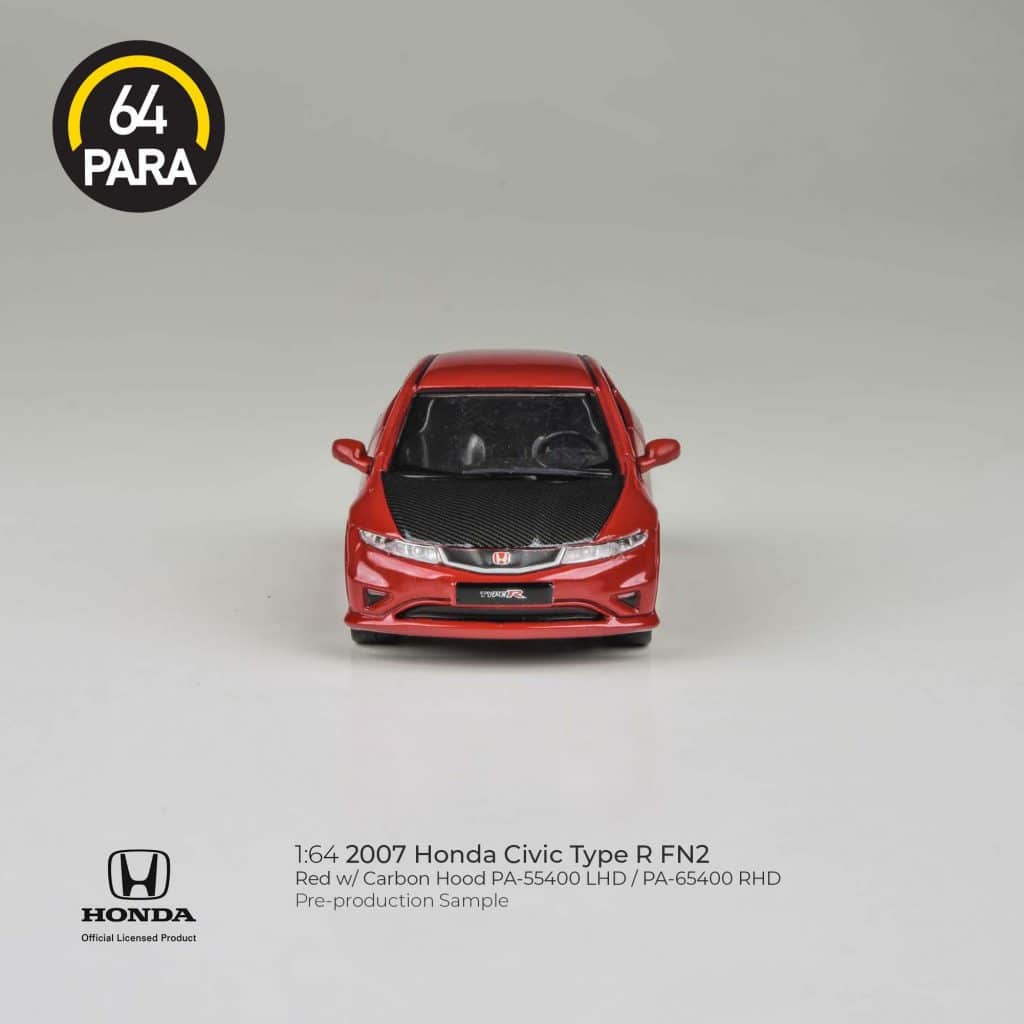 PARA64 1:64 2007 Honda Civic Type R FN2 Red/carbon hood PA-65400