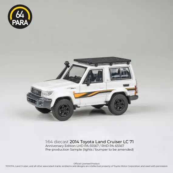 PARA64 1:64 2023 Toyota Land Cruiser LC71 White Anniversary Ed
