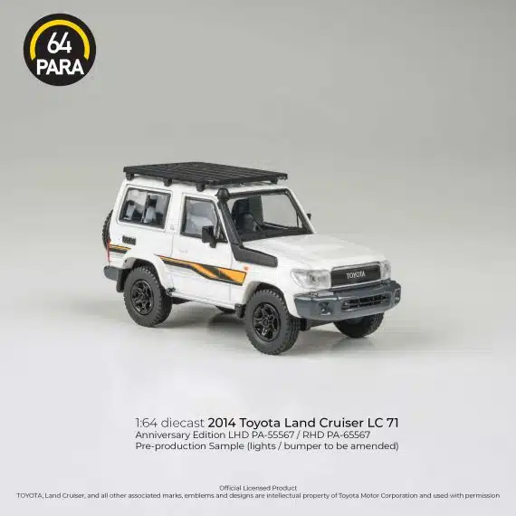 PARA64 1:64 2023 Toyota Land Cruiser LC71 White Anniversary Ed