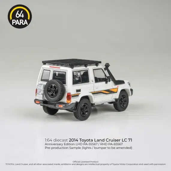 PARA64 1:64 2023 Toyota Land Cruiser LC71 White Anniversary Ed