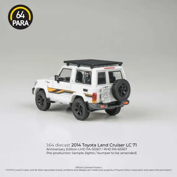 PARA64 1:64 2023 Toyota Land Cruiser LC71 White Anniversary Ed