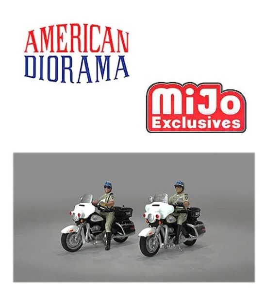 American Diorama 1:64 Figure Set: miJo Exclusives Highway Patrol AD-64529MJ