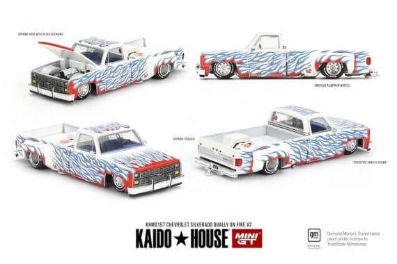 MINI GT No.156 Chevrolet Silverado Dually on Fire V2 KHMG157