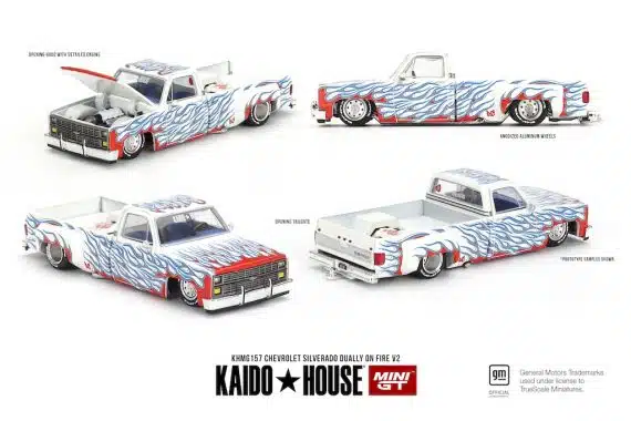 MINI GT No.156 Chevrolet Silverado Dually on Fire V2 KHMG157