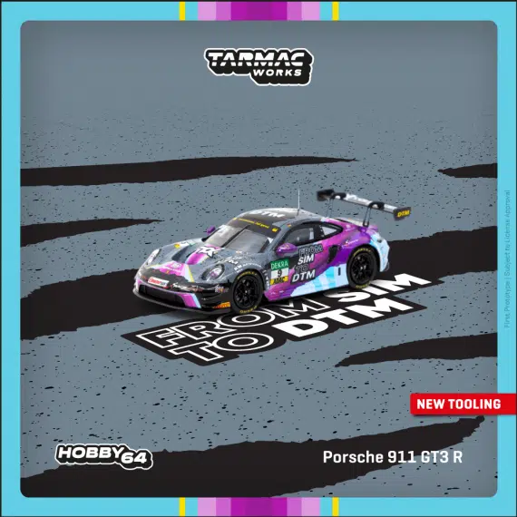 Tarmac Works 1:64 HOBBY64 Porsche 911 GT3 R DTM 2023 Tim Heinemann