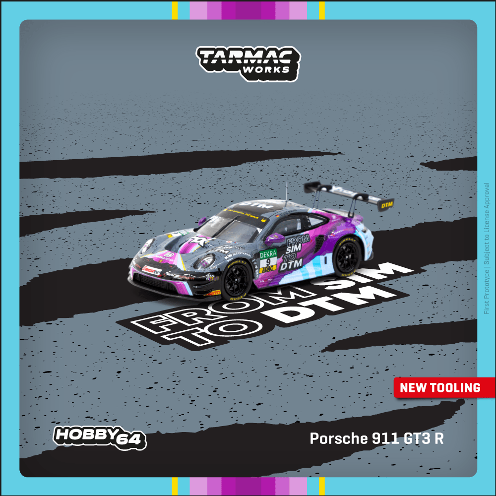 Tarmac Works 1:64 HOBBY64 Porsche 911 GT3 R DTM 2023 Tim Heinemann