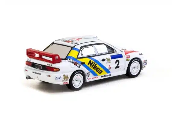Tarmac Works 1:64 GLOBAL64 Mitsubishi Lancer Evolution III Hong Kong-Beijing Rally 1995 Winner T64G-050-95HKBR02